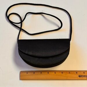 Sasha New York Black Satin Mini Evening Crossbody Bag